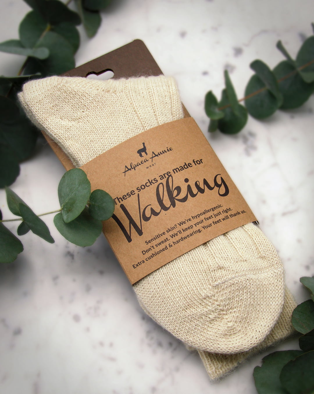 Walking Socks - Alpaca Annie, comfortable with a cushioned sole.