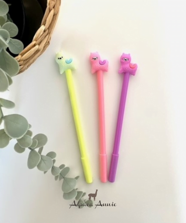 Alpaca Llama Gel Pens Alpaca Annie