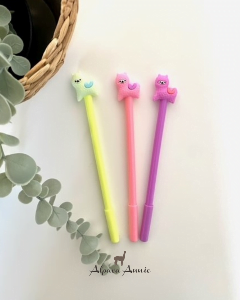 Alpaca Llama Gel Pens Alpaca Annie