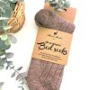 Alpaca Annie Bed Socks Rose Grey